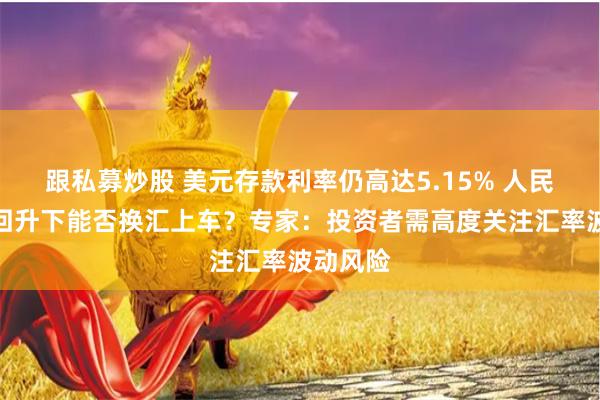 跟私募炒股 美元存款利率仍高达5.15% 人民币汇率回升下能否换汇上车？专家：投资者需高度关注汇率波动风险