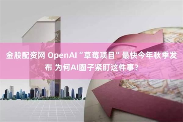 金股配资网 OpenAI“草莓项目”最快今年秋季发布 为何AI圈子紧盯这件事？